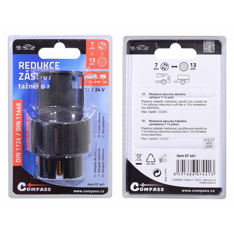 Redukcia zásuvky ťažného zariadenia 7 - 13 pólov