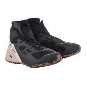 Topánky na motorku Alpinestars CR-1 čierno-svetlo hnedé