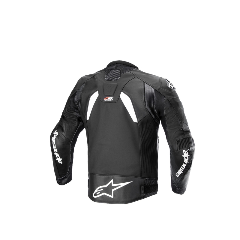 Kožená bunda na motorku Alpinestars GP Plus R 4 Rideknit čierno-biela