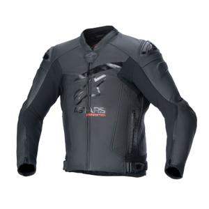 Kožená bunda na motorku Alpinestars GP plus R 4 Airflow čierno-čierna