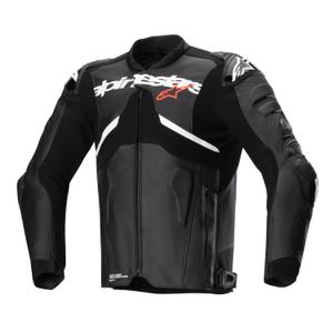 Kožená bunda na motorku Alpinestars Atem 5 čierno-biela