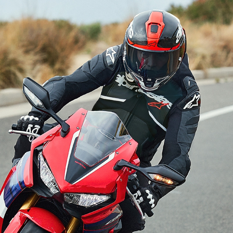 Kožená bunda na motorku Alpinestars Atem 5 čierno-biela