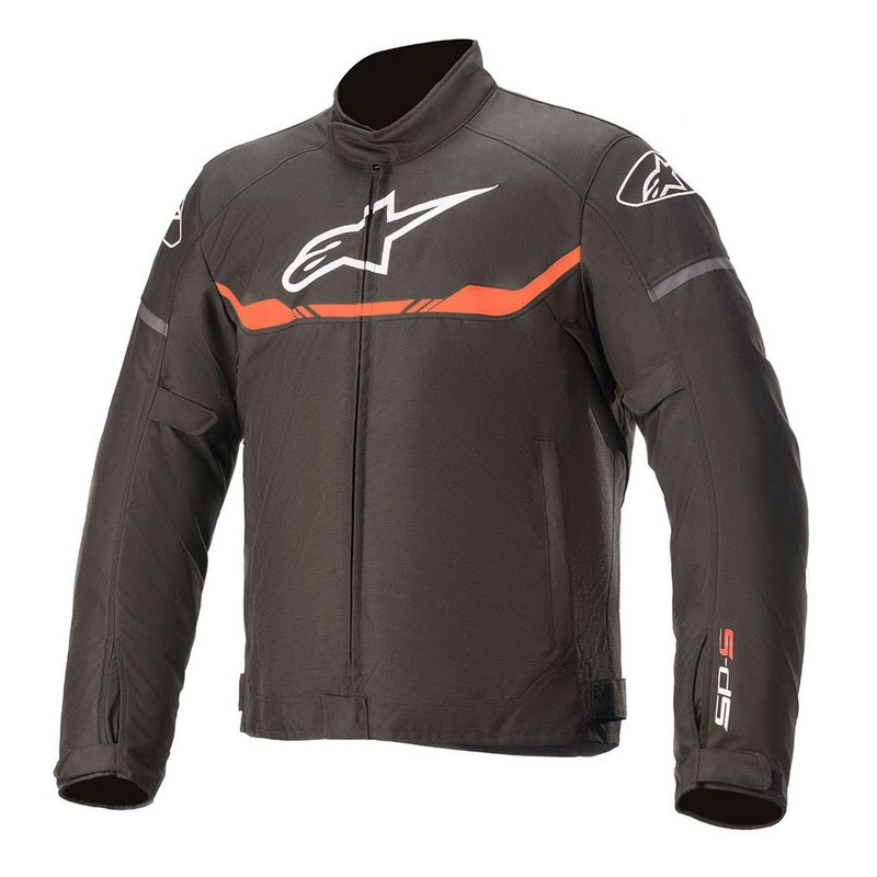 Bunda na motorku Alpinestars T-SPS Waterproof čierno-fluo červená