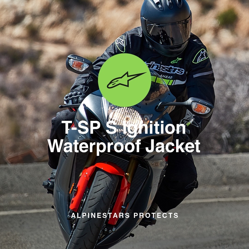 Bunda na motorku Alpinestars T-SP S Ignition Waterproof čierno-bielo-fluo červená