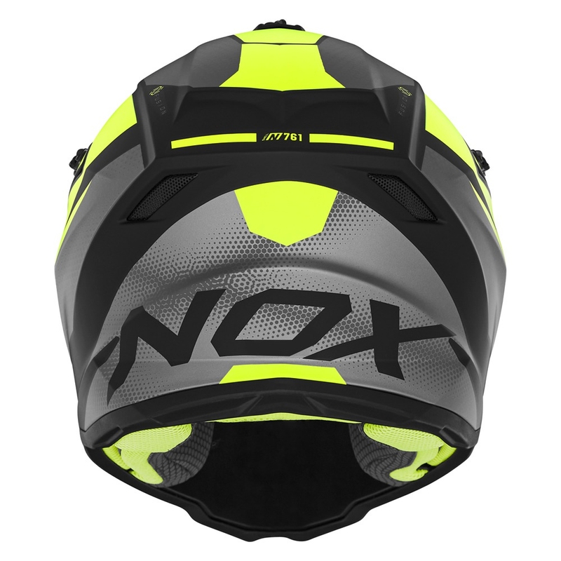 Detská motokrosová prilba NOX N761 MX fluo žlto-čierno-šedá