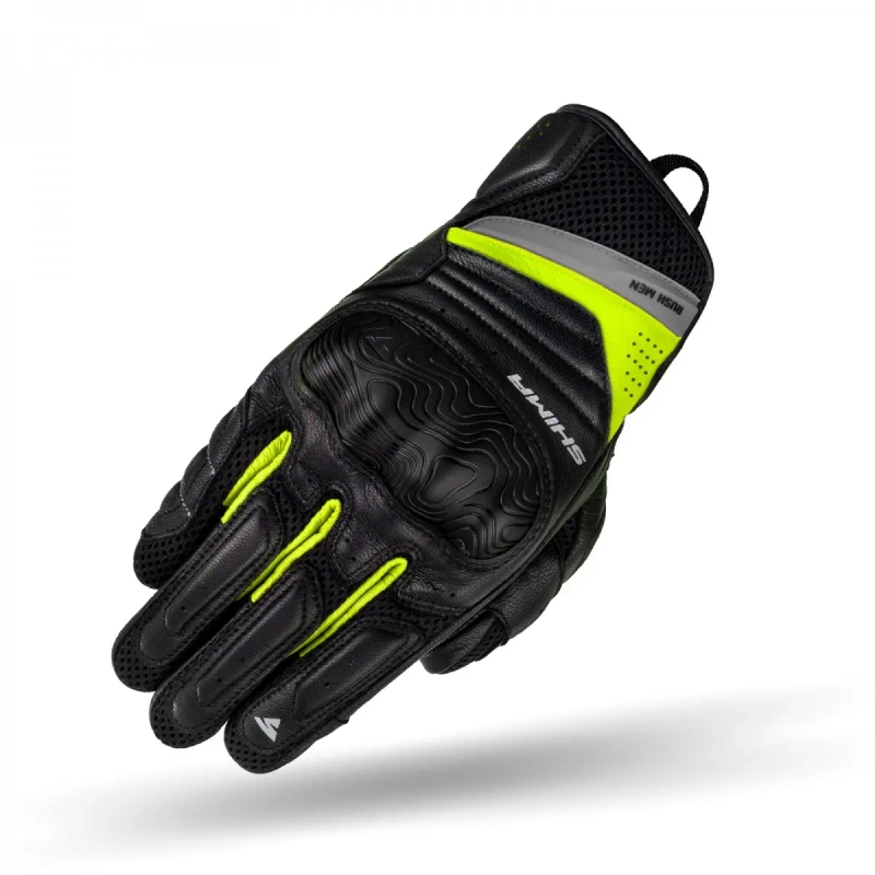 Rukavice na motorku Shima Rush čierno-fluo žlté