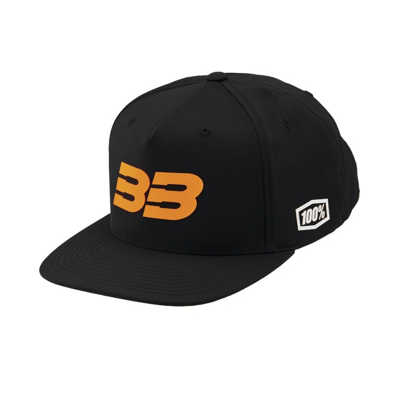 Šiltovka 100 % BB33 Snapback čierno-oranžová