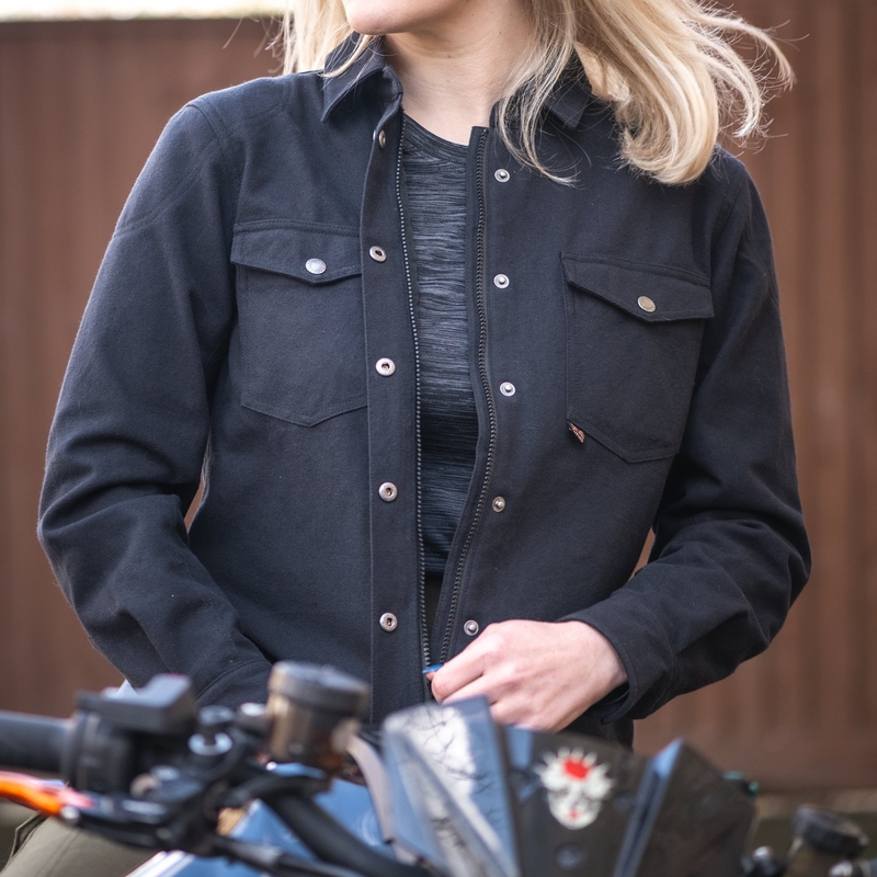 Dámska košeľa na motocykel Oxford Kickback 2.0 čierna