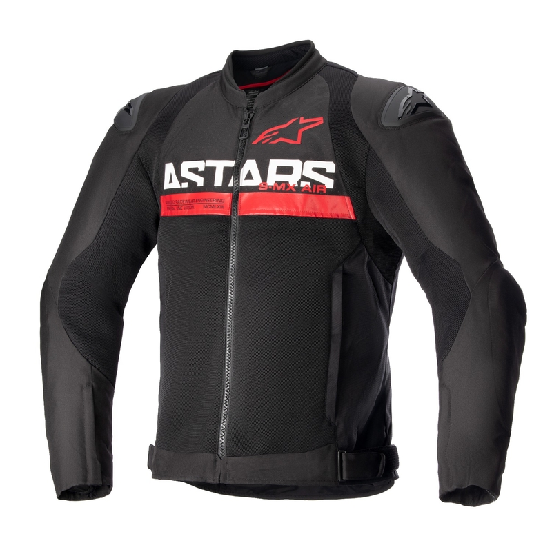 Bunda na motocykel Alpinestars SMX Air čierno-fluorescenčno červená