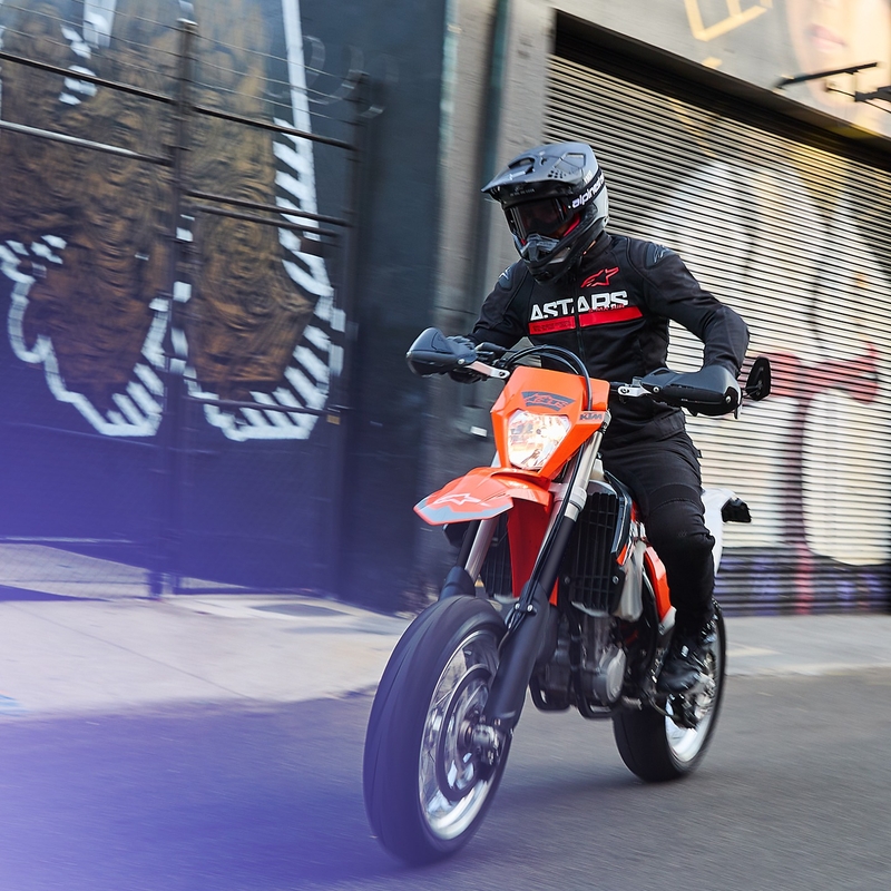 Bunda na motocykel Alpinestars SMX Air čierno-fluorescenčno červená