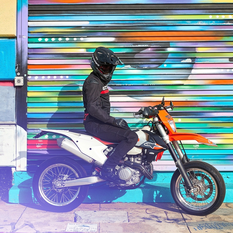 Bunda na motocykel Alpinestars SMX Air čierno-fluorescenčno červená