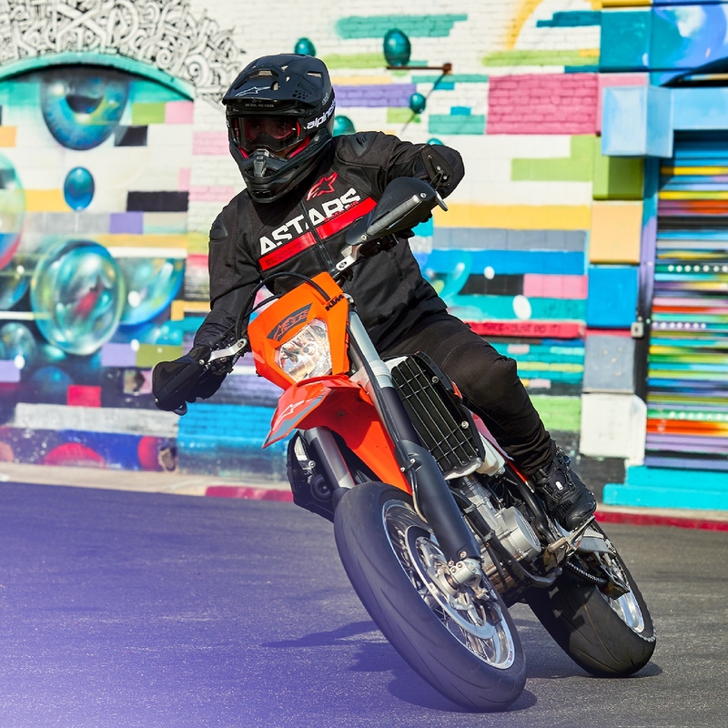 Bunda na motocykel Alpinestars SMX Air čierno-fluorescenčno červená
