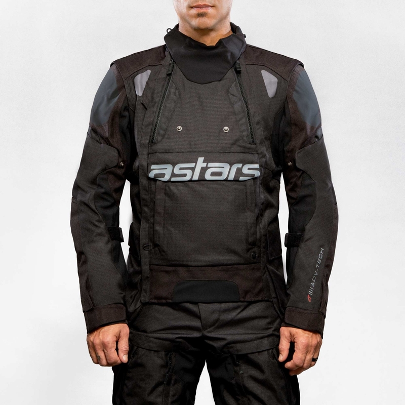 Bunda na motocykel Alpinestars Halo Drystar svetlo sivo-tmavo sivo-čierno-fluorescenčno červená