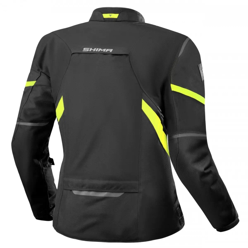 Dámska bunda na motorku Shima Rush 2.0 čierno-fluo žltá