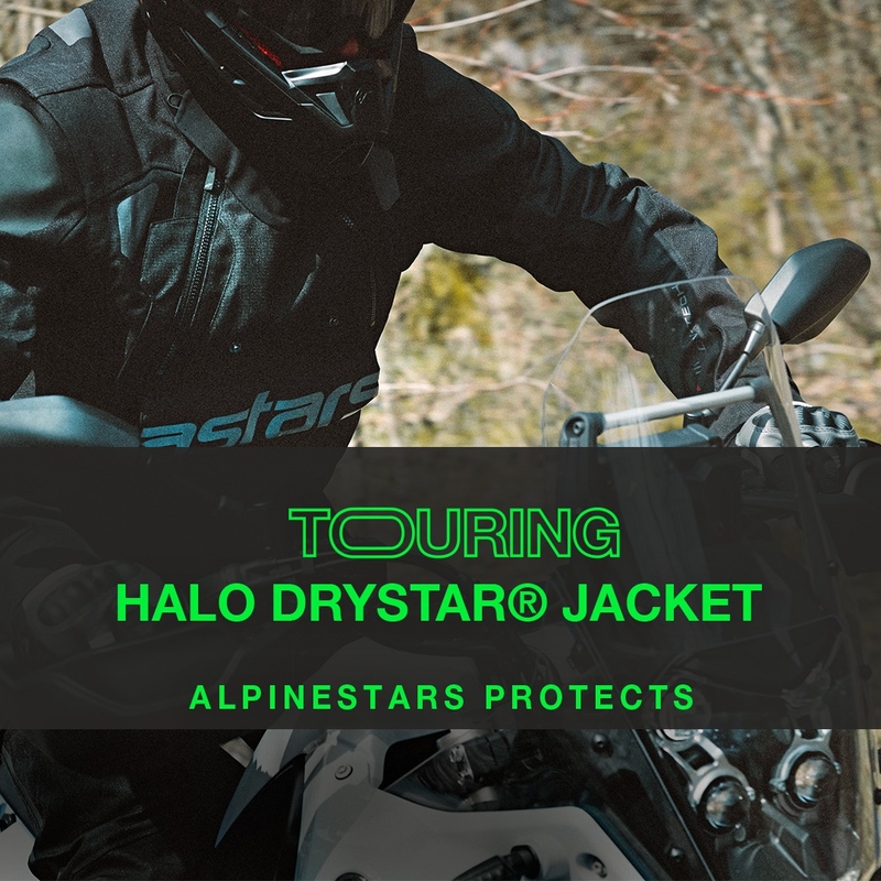Bunda na motocykel Alpinestars Halo Drystar čierno-čierna