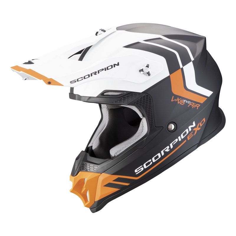 Motokrosová prilba Scorpion VX-16 EVO AIR Fusion matná čierno-oranžová výpredaj