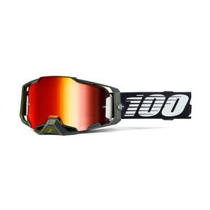 Motokrosové okuliare 100% - USA ARMEGA Soledad červené plexi