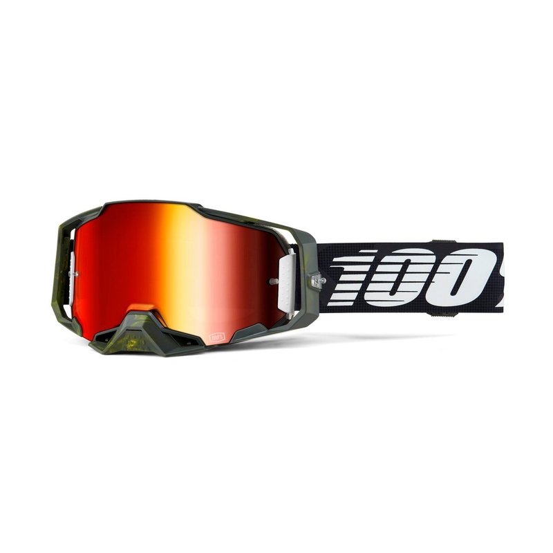 Motokrosové okuliare 100% - USA ARMEGA Soledad červené plexi