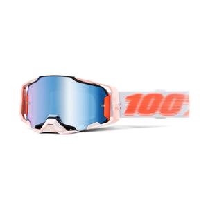 Motokrosové okuliare 100% - USA ARMEGA Tubular modré plexi