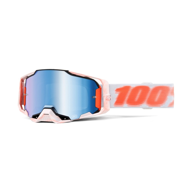 Motokrosové okuliare 100% - USA ARMEGA Tubular modré plexi
