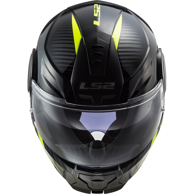 Vyklápacia prilba na motorku LS2 FF902 Scope Skid čierno-fluo žltá - II. akosť