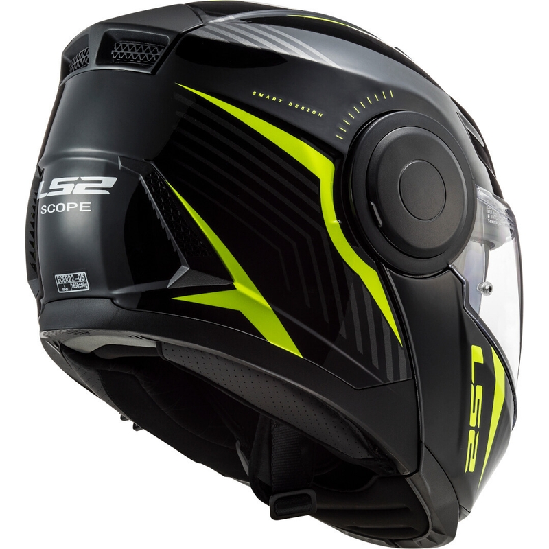 Vyklápacia prilba na motorku LS2 FF902 Scope Skid čierno-fluo žltá - II. akosť