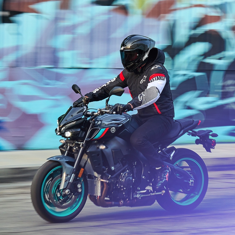 Bunda na motocykel Alpinetars Zaca Air Waterproof čierno-bielo-fluorescenčno červená