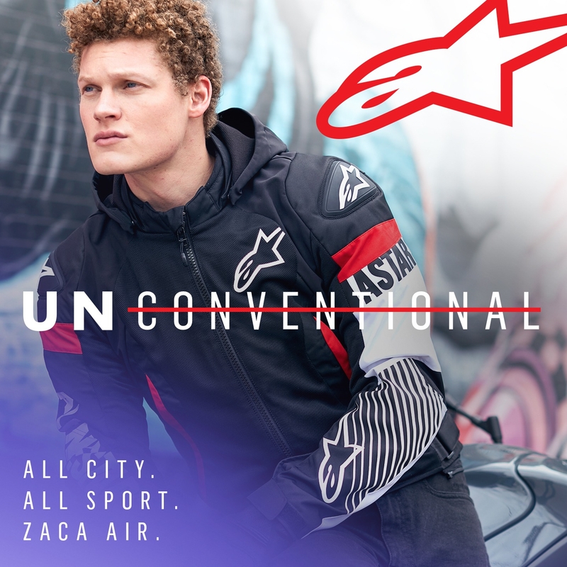 Bunda na motocykel Alpinetars Zaca Air Waterproof čierno-bielo-fluorescenčno červená