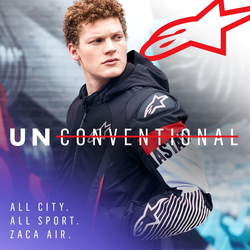 Bunda na motocykel Alpinetars Zaca Air Waterproof čierno-bielo-fluorescenčno červená