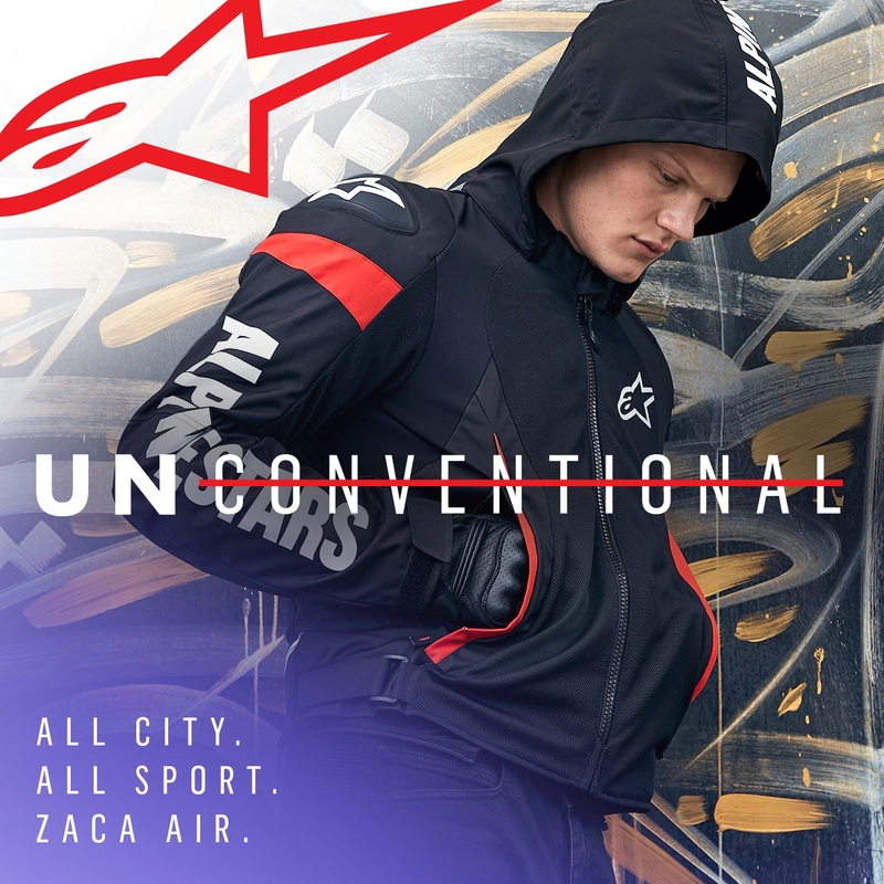 Bunda na motocykel Alpinetars Zaca Air Waterproof čierno-bielo-fluorescenčno červená