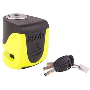 Zámok na kotúčovú brzdu s alarmom KOVIX KS6 fluorescenčno žltý