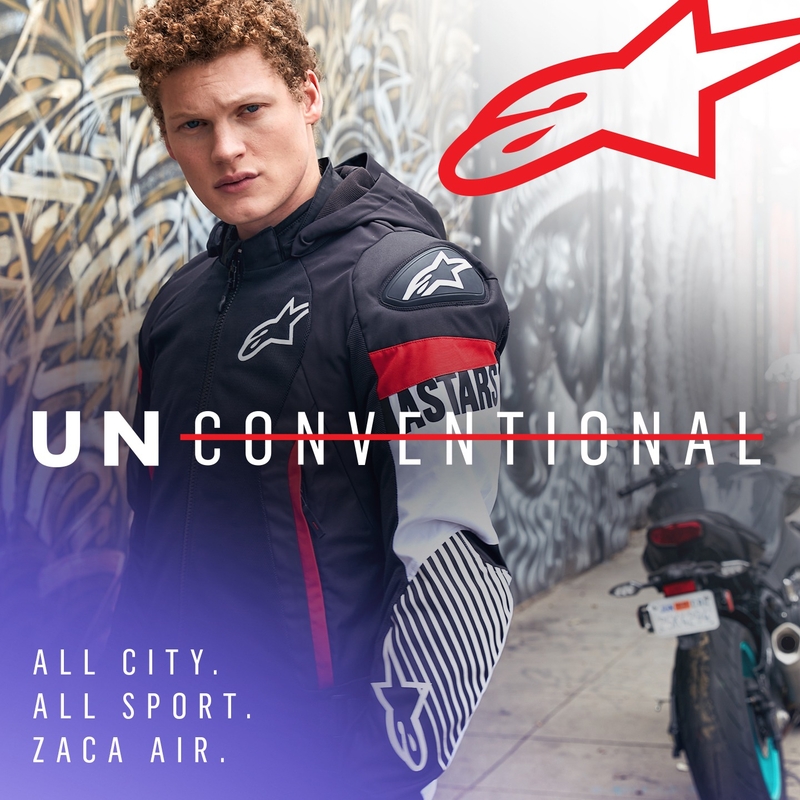 Bunda na motocykel Alpinetars Zaca Air Waterproof čierno-bielo-fluorescenčno červená