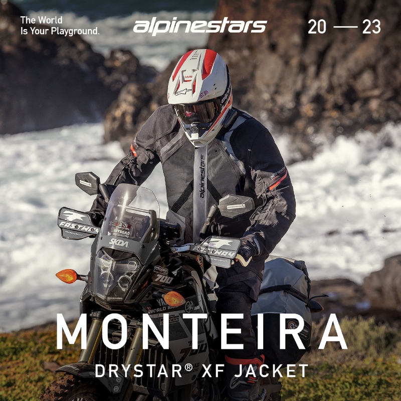 Bunda na motorku Alpinestars Monteira Drystar XF čierno-červená
