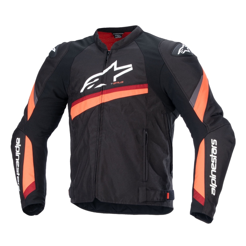 Bunda na motorku Alpinestars T-GP PLUS R 4 čierno-fluo červená