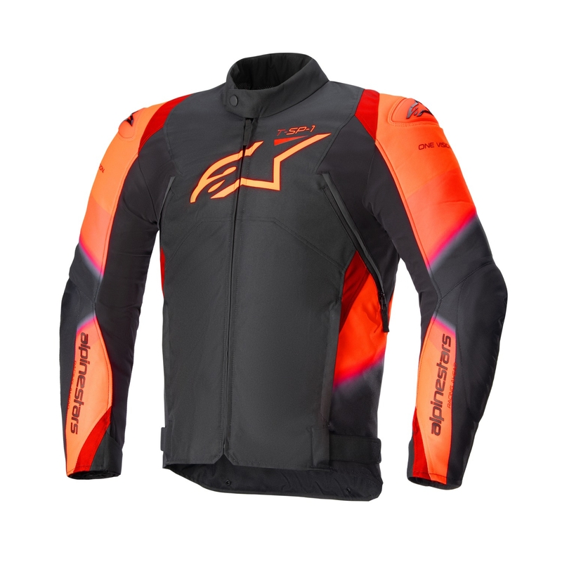 Bunda na motocykel Alpinestars T-SP 1 2 Waterproof čierno-fluorescenčno červená
