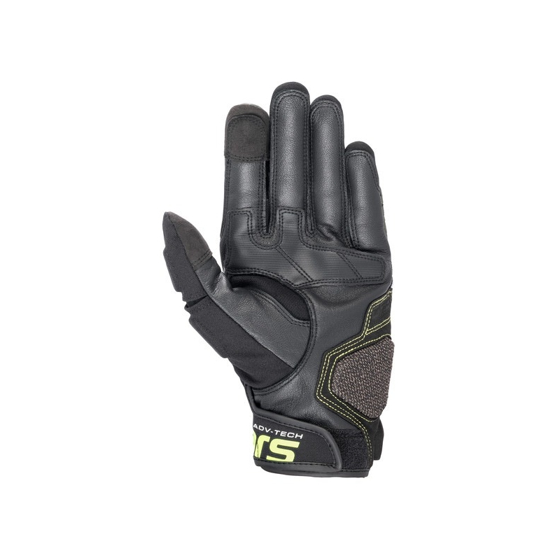 Rukavice na motocykel Alpinestars Halo čierno-zeleno-fluorescenčno žlté