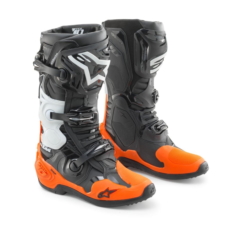 Čižmy na motocykel Alpinestars Tech 10 KTM čierno-oranžové