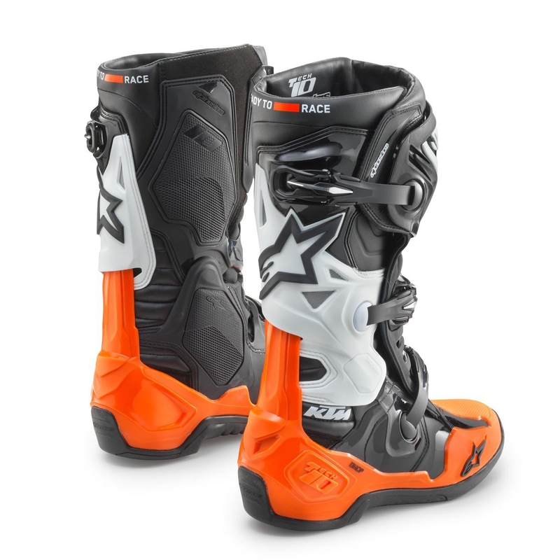 Čižmy na motocykel Alpinestars Tech 10 KTM čierno-oranžové