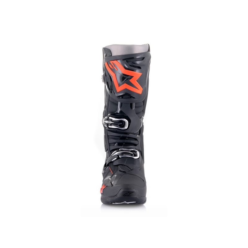 Čižmy na motocykel Alpinestars Tech 10 čierno-fluorescenčno červeno-šedé