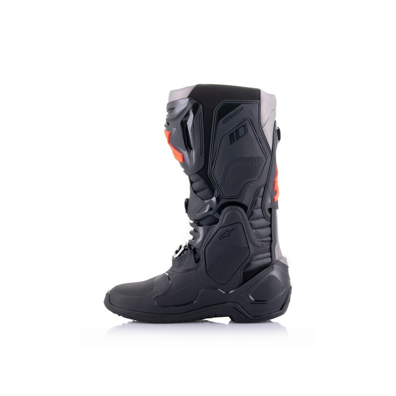 Čižmy na motocykel Alpinestars Tech 10 čierno-fluorescenčno červeno-šedé