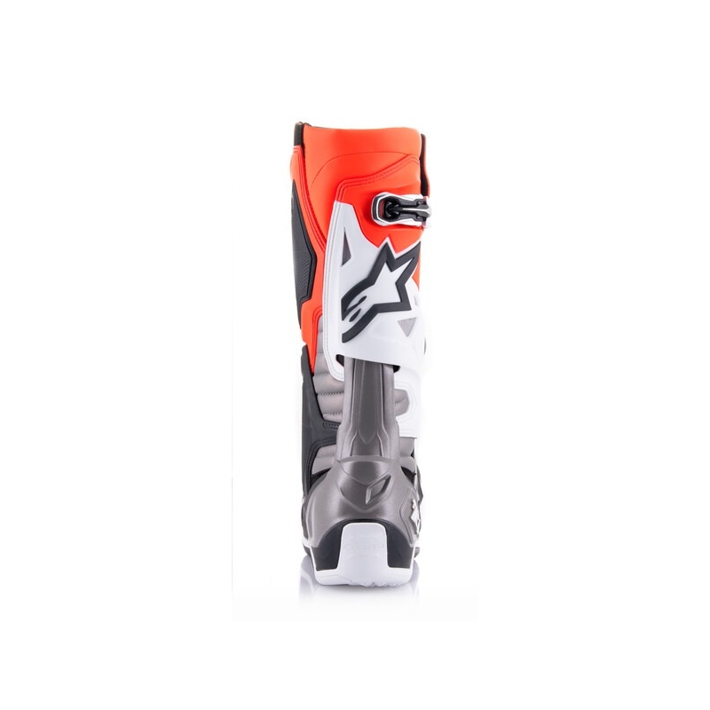 Čižmy na motocykel Alpinestars Tech 10 oranžovo-žlto-fialovo-bielo-čierne