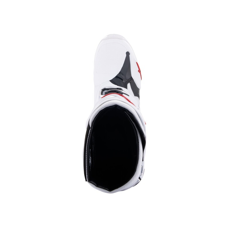 Čižmy na motocykel Alpinestars Tech 10 Supervented Perforované bielo-červeno-čierne
