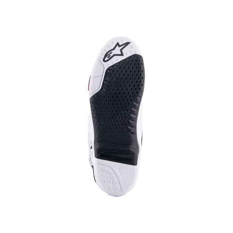 Čižmy na motocykel Alpinestars Tech 10 Supervented Perforované bielo-červeno-čierne