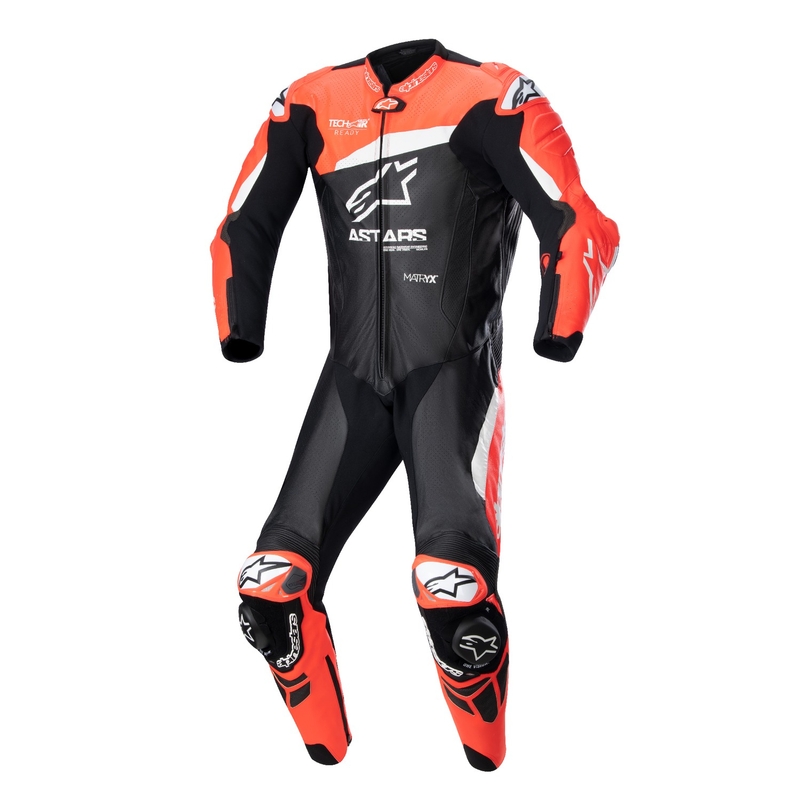 Jednodielna kožená kombinéza Alpinestars GP Plus 4 TECH-AIR Kompatibilná čierno-fluo červeno-biela výpredaj