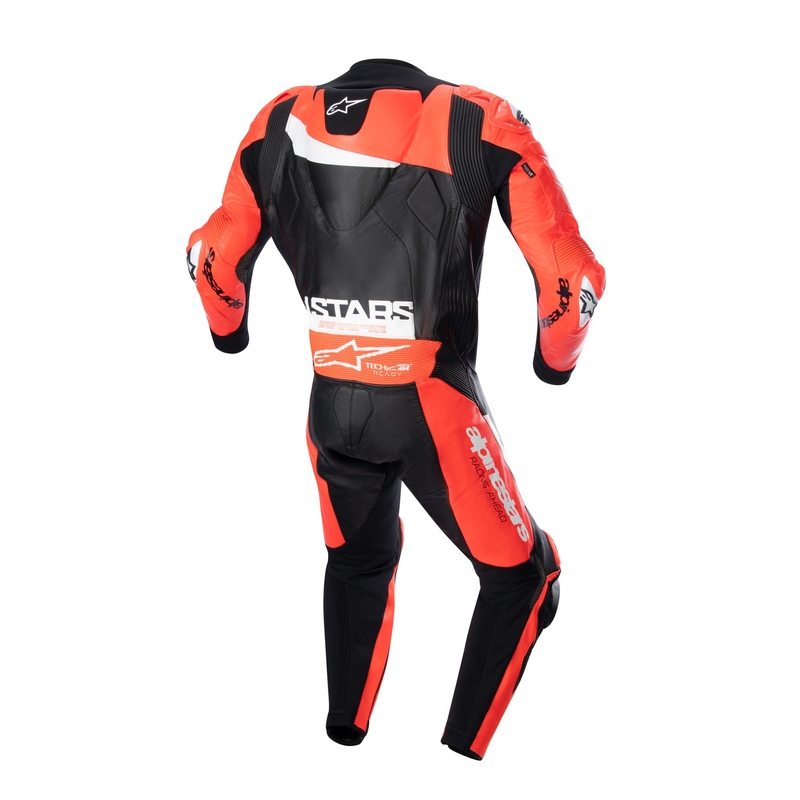 Jednodielna kožená kombinéza Alpinestars GP Plus 4 TECH-AIR Kompatibilná čierno-fluo červeno-biela výpredaj