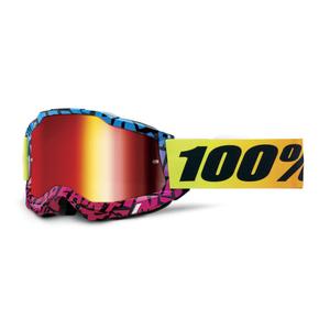 Motokrosové okuliare 100% ACCURI 2 Special UTV/OTG - limitovaná edícia Ken Block červené s chrómovým plexi