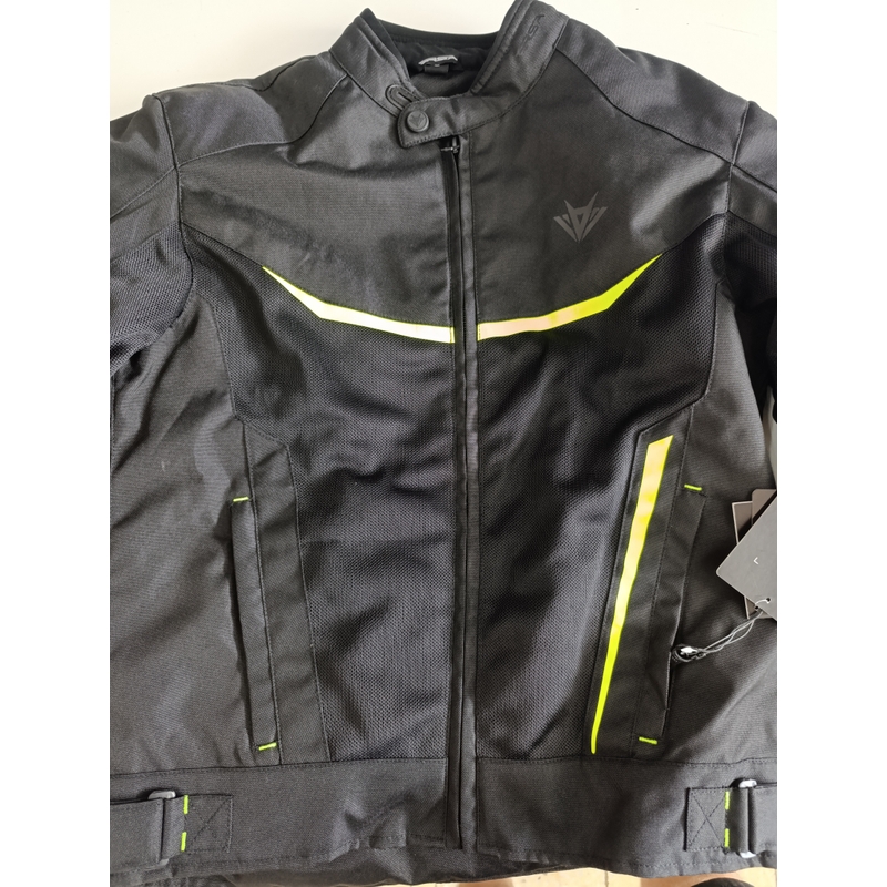 Bunda na motorku RSA Runway čierno-fluo žltá - II. akosť