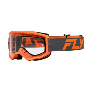 Motokrosové okuliare Fly Racing Focus čierno-oranžové s čírym plexi