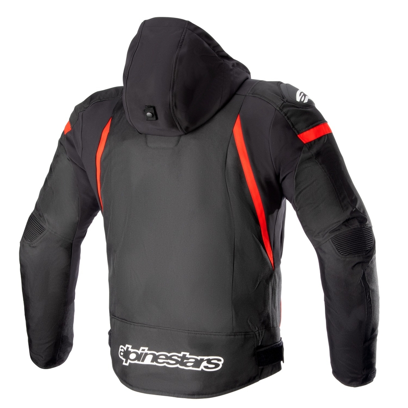 Bunda na motorku Alpinestars Zaca Waterproof čierno-červeno-biela
