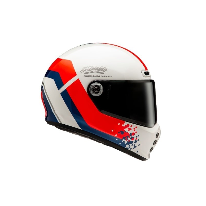 Integrálna helma na motorku HJC V10 Fabio Quartararo 20 Retro bielo-červeno-modrá